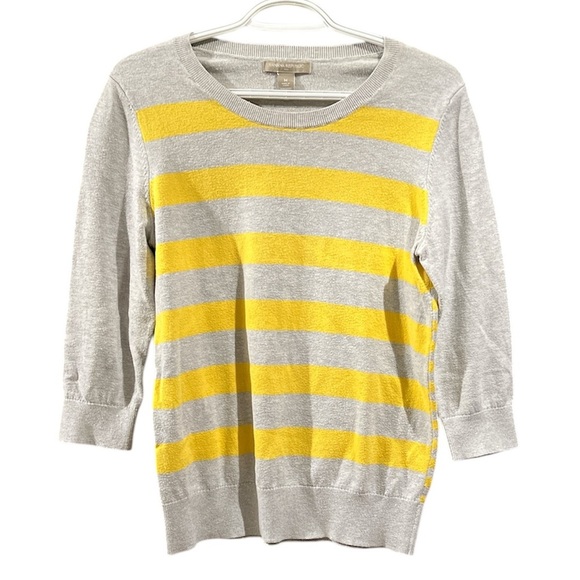 Banana Republic Gray & Yellow Sweater - Pre-Loved size Medium - Picture 1 of 4